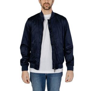 Hamaki-ho Bomber Jacket Casual Outerwear Men Blue Blazer